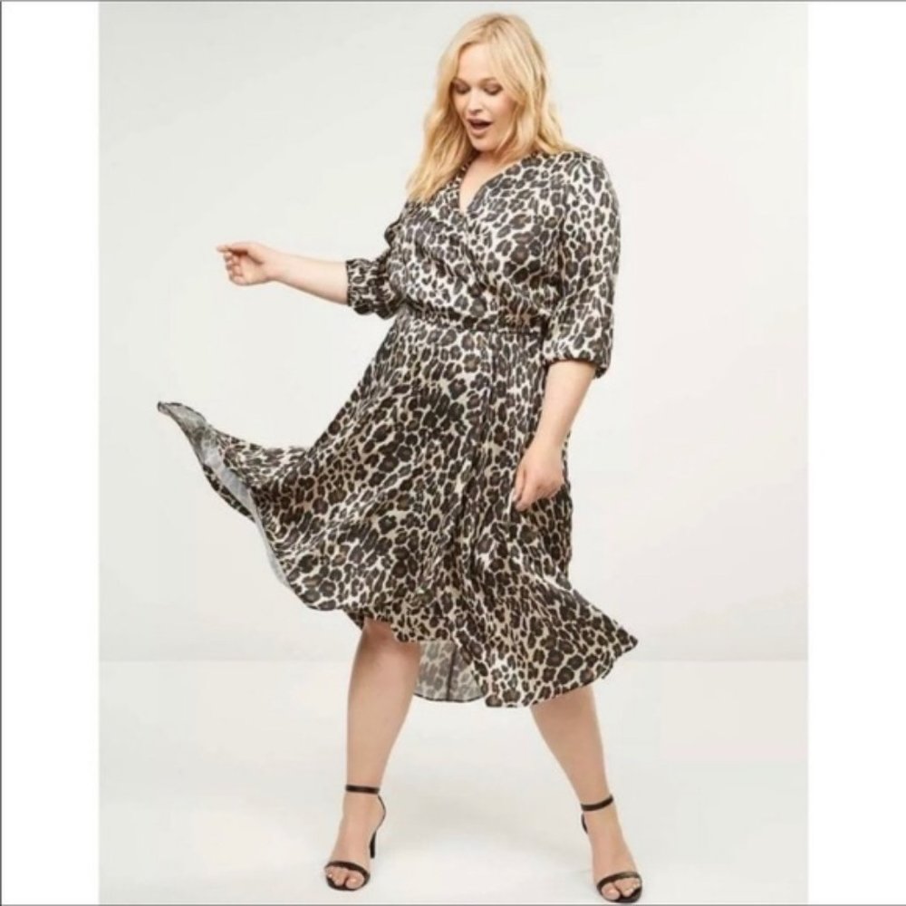 LANE BRYANT LEOPARD PRINT DRESS NWT